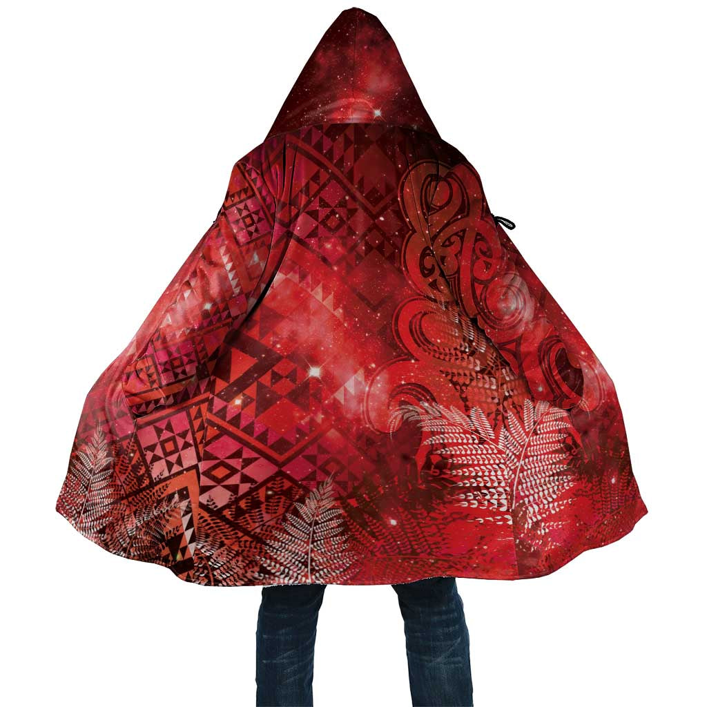 Aotearoa Taniko Matariki Cloak Cosmic Red LT7 Unisex Red - Polynesian Pride