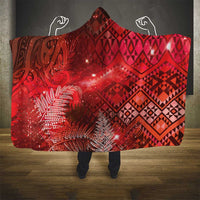 Aotearoa Taniko Matariki Hooded Blanket Cosmic Red LT7 - Polynesian Pride