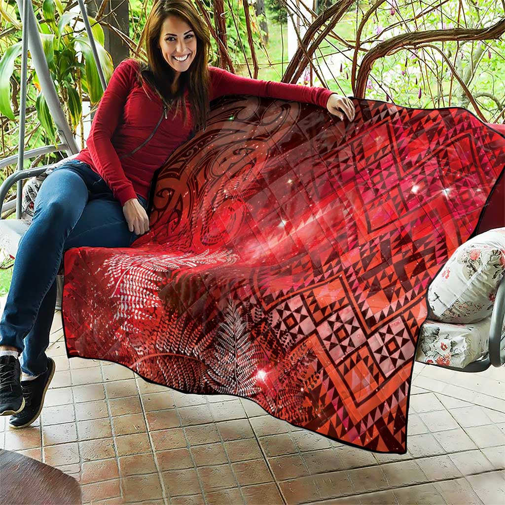 Aotearoa Taniko Matariki Quilt Cosmic Red LT7 - Polynesian Pride