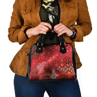 Aotearoa Taniko Matariki Shoulder Handbag Cosmic Red LT7 - Polynesian Pride