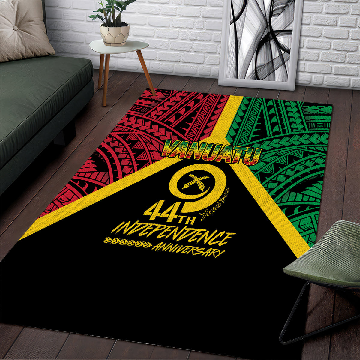 Vanuatu 44th Independence Anniversary Area Rug LT7 Colorful - Polynesian Pride