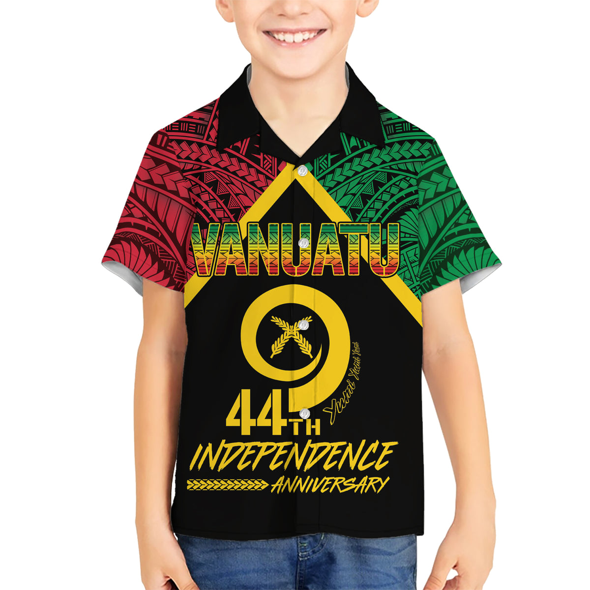 Vanuatu 44th Independence Anniversary Kid Hawaiian Shirt LT7 Kid Colorful - Polynesian Pride