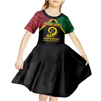 Vanuatu 44th Independence Anniversary Kid Short Sleeve Dress LT7 - Polynesian Pride