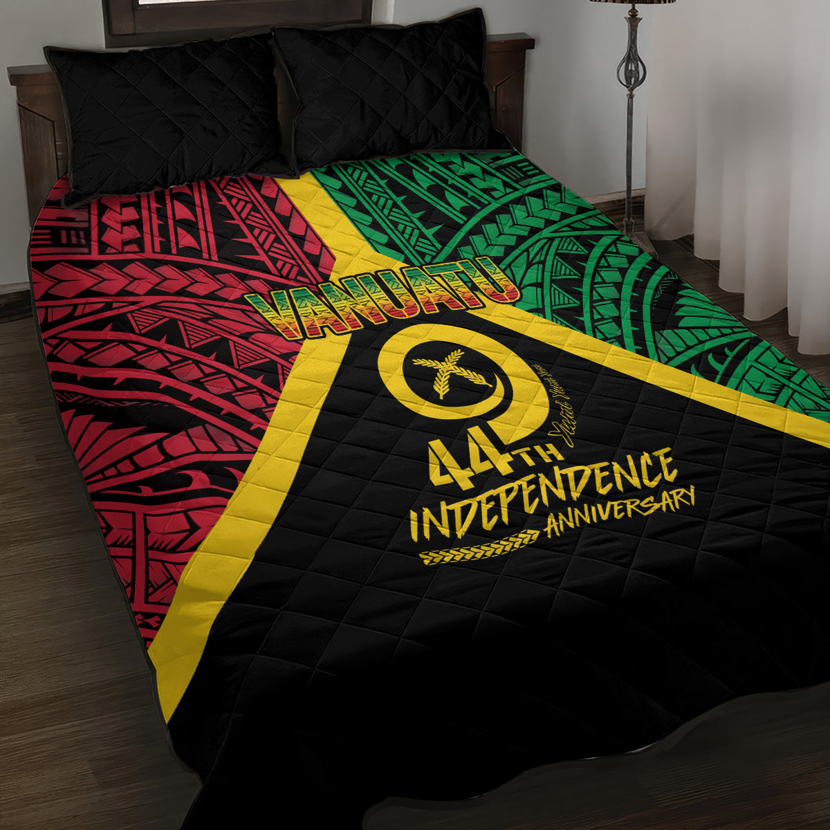 Vanuatu 44th Independence Anniversary Quilt Bed Set LT7 Colorful - Polynesian Pride