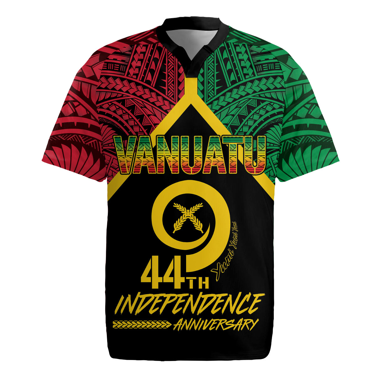 Vanuatu 44th Independence Anniversary Rugby Jersey LT7 Colorful - Polynesian Pride