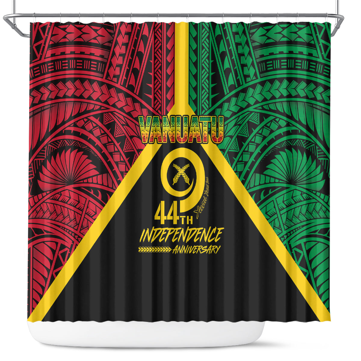Vanuatu 44th Independence Anniversary Shower Curtain LT7 Colorful - Polynesian Pride
