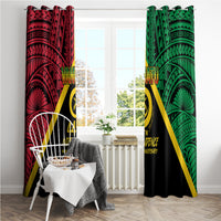 Vanuatu 44th Independence Anniversary Window Curtain LT7 - Polynesian Pride