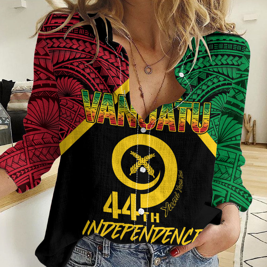 Vanuatu 44th Independence Anniversary Women Casual Shirt LT7 Female Colorful - Polynesian Pride