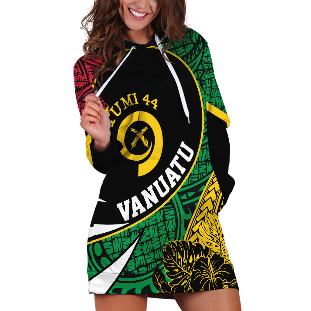 Vanuatu Independence Day Yumi 44 Hoodie Dress LT7 Colorful - Polynesian Pride