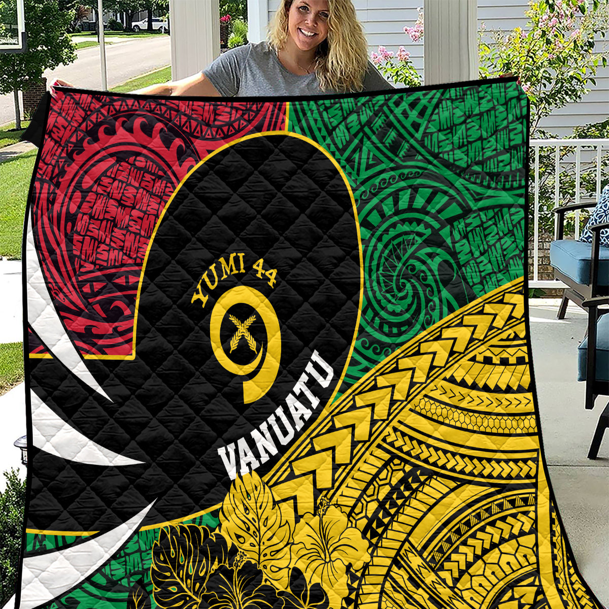 Vanuatu Independence Day Yumi 44 Quilt LT7 Colorful - Polynesian Pride