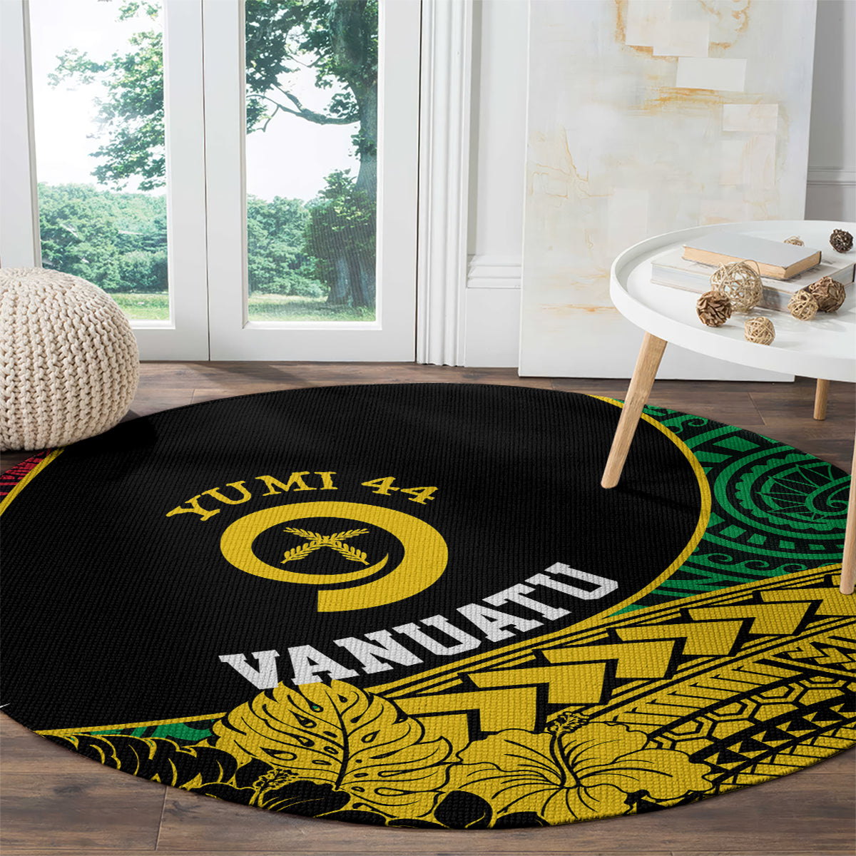 Vanuatu Independence Day Yumi 44 Round Carpet LT7 - Polynesian Pride