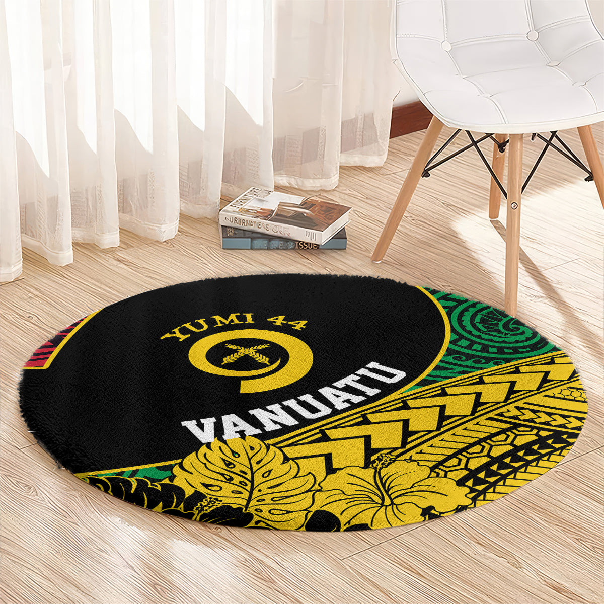 Vanuatu Independence Day Yumi 44 Round Carpet LT7 - Polynesian Pride