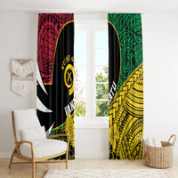 Vanuatu Independence Day Yumi 44 Window Curtain LT7 - Polynesian Pride