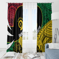 Vanuatu Independence Day Yumi 44 Window Curtain LT7 - Polynesian Pride