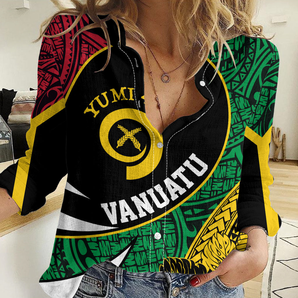 Vanuatu Independence Day Yumi 44 Women Casual Shirt LT7 Female Colorful - Polynesian Pride