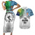 Malampa Fiji Day Couples Matching Short Sleeve Bodycon Dress and Hawaiian Shirt Gradient Style