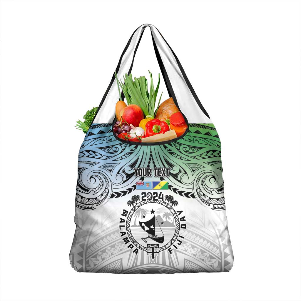 Malampa Fiji Day Grocery Bag Gradient Style LT7 1-pack One Size White - Polynesian Pride