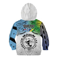 Malampa Fiji Day Kid Hoodie Gradient Style LT7 - Polynesian Pride