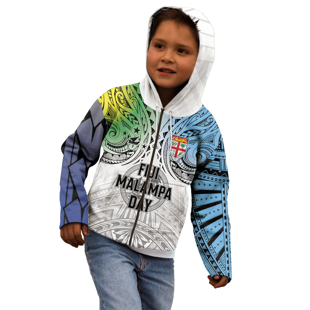 Malampa Fiji Day Kid Hoodie Gradient Style LT7 - Polynesian Pride