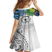 Malampa Fiji Day Kid Short Sleeve Dress Gradient Style LT7 - Polynesian Pride