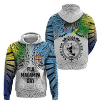 Malampa Fiji Day Zip Hoodie Gradient Style LT7 - Polynesian Pride