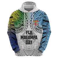 Malampa Fiji Day Zip Hoodie Gradient Style LT7 - Polynesian Pride