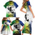 Malampa Day Family Matching Short Sleeve Bodycon Dress and Hawaiian Shirt Emblem Gradient Style