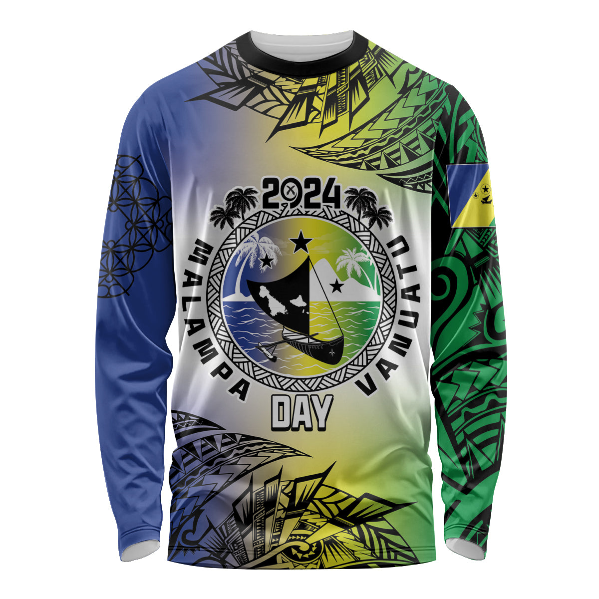 Malampa Day Long Sleeve Shirt Emblem Gradient Style LT7 Unisex Colorful - Polynesian Pride