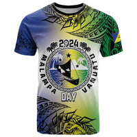 Malampa Day T Shirt Emblem Gradient Style LT7 Colorful - Polynesian Pride