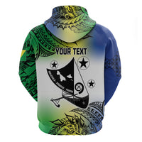Malampa Day Zip Hoodie Emblem Gradient Style LT7 - Polynesian Pride