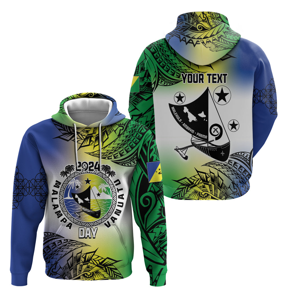 Malampa Day Zip Hoodie Emblem Gradient Style LT7 - Polynesian Pride