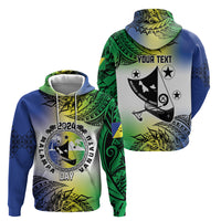 Malampa Day Zip Hoodie Emblem Gradient Style LT7 - Polynesian Pride