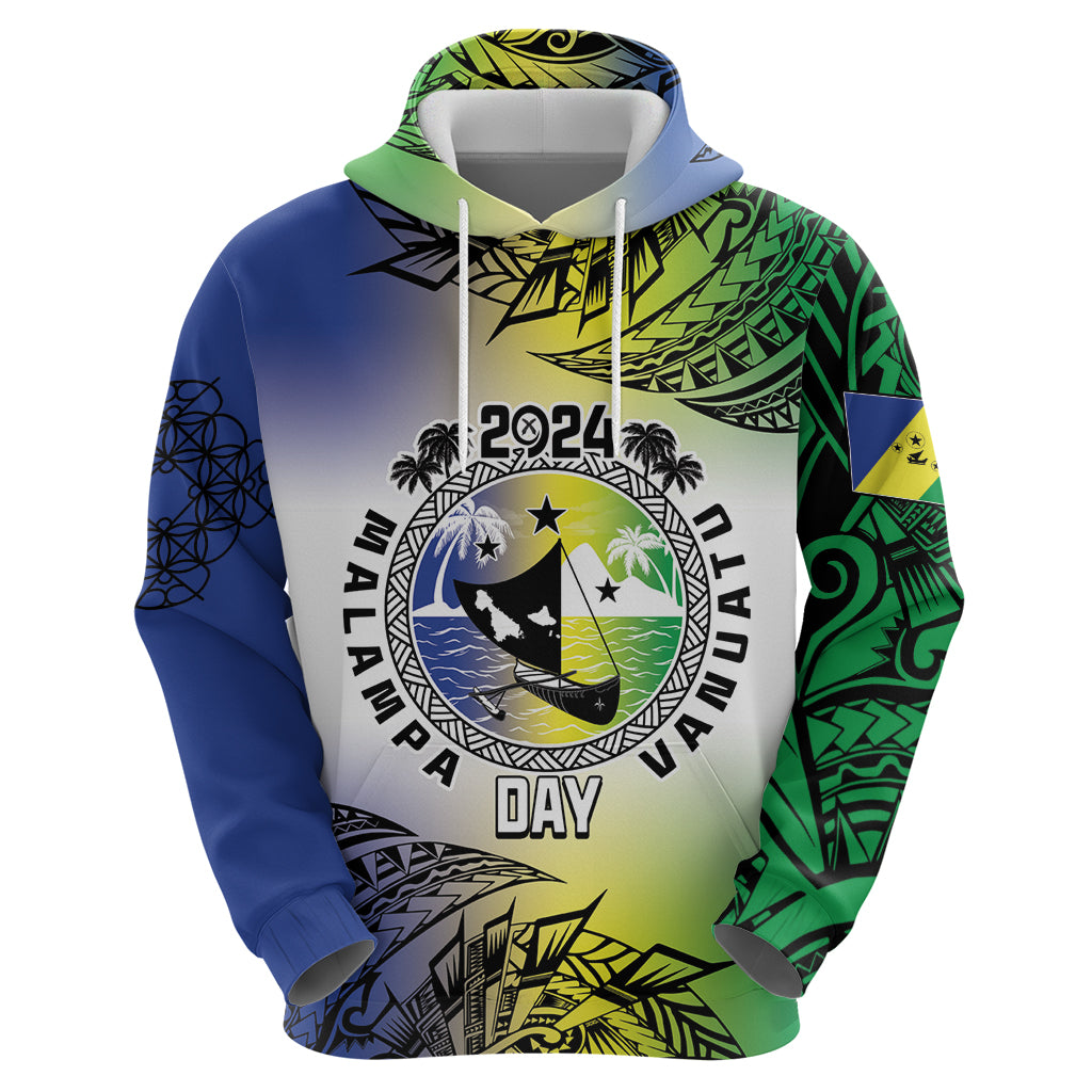 Malampa Day Zip Hoodie Emblem Gradient Style LT7 - Polynesian Pride