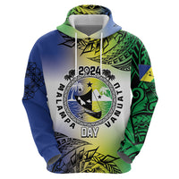Malampa Day Zip Hoodie Emblem Gradient Style LT7 - Polynesian Pride