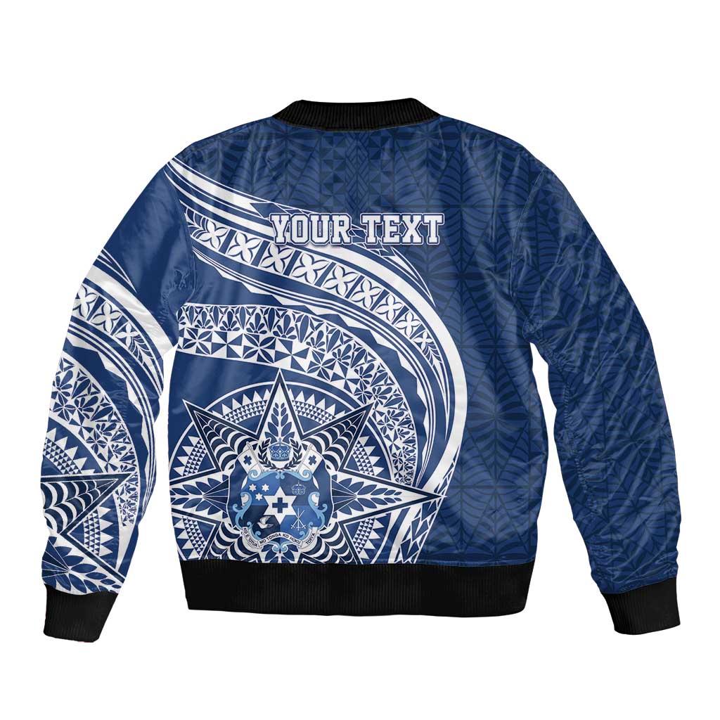 Tonga Queen Salote College Personalized Bomber Jacket Ngatu Tokelaufeletoa Motifs LT7 - Polynesian Pride