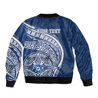 Tonga Queen Salote College Personalized Bomber Jacket Ngatu Tokelaufeletoa Motifs LT7 - Polynesian Pride