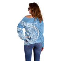 Tonga Apifo'ou Kolisi Personalized Off Shoulder Sweater Ngatu Tokelaufeletoa Motifs LT7 - Polynesian Pride