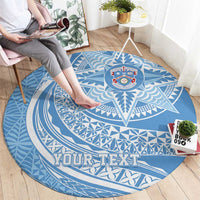 Tonga Apifo'ou Kolisi Personalized Round Carpet Ngatu Tokelaufeletoa Motifs LT7 - Polynesian Pride