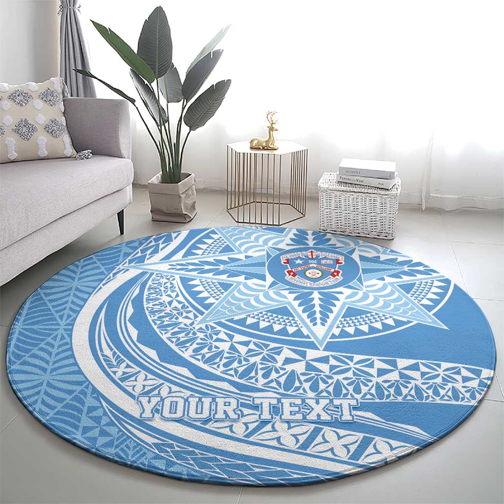 Tonga Apifo'ou Kolisi Personalized Round Carpet Ngatu Tokelaufeletoa Motifs LT7 - Polynesian Pride