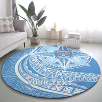 Tonga Apifo'ou Kolisi Personalized Round Carpet Ngatu Tokelaufeletoa Motifs LT7 - Polynesian Pride