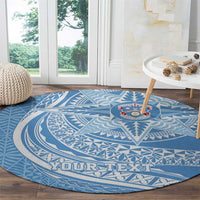 Tonga Apifo'ou Kolisi Personalized Round Carpet Ngatu Tokelaufeletoa Motifs LT7 - Polynesian Pride