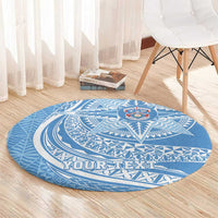 Tonga Apifo'ou Kolisi Personalized Round Carpet Ngatu Tokelaufeletoa Motifs LT7 - Polynesian Pride