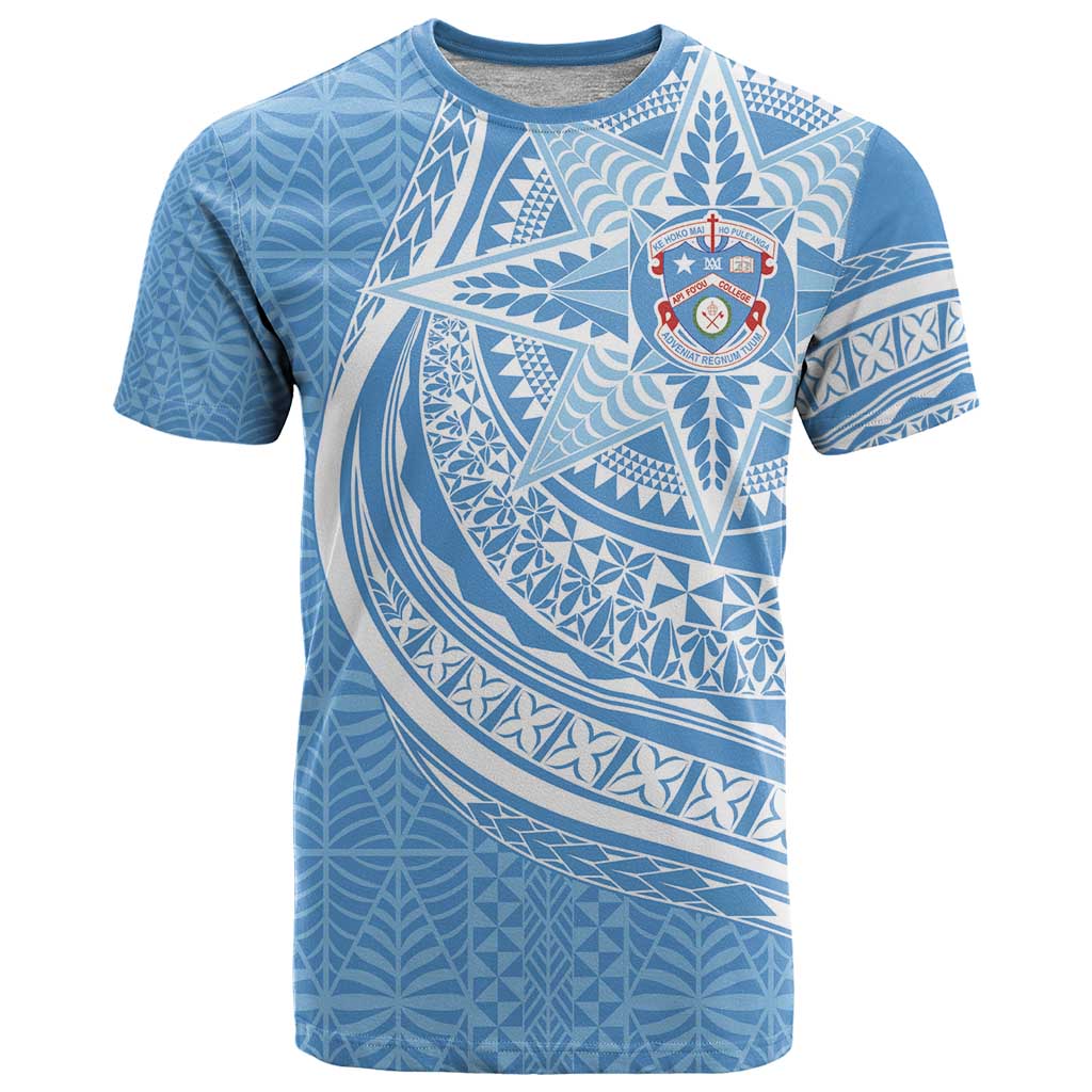 Tonga Apifo'ou Kolisi Personalized T Shirt Ngatu Tokelaufeletoa Motifs LT7 Light Blue - Polynesian Pride