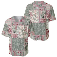 Aloha Hawaii Pastel Christmas Patchwork Baseball Jersey Classic Style LT7 - Polynesian Pride