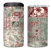 Aloha Hawaii Pastel Christmas Patchwork 4 in 1 Can Cooler Tumbler Classic Style LT7 One Size: 16 oz Pastel Green - Polynesian Pride