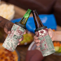 Aloha Hawaii Pastel Christmas Patchwork 4 in 1 Can Cooler Tumbler Classic Style LT7 - Polynesian Pride