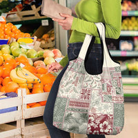 Aloha Hawaii Pastel Christmas Patchwork Grocery Bag Classic Style LT7 - Polynesian Pride