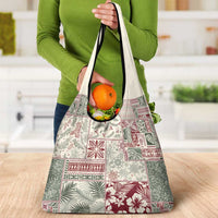 Aloha Hawaii Pastel Christmas Patchwork Grocery Bag Classic Style LT7 - Polynesian Pride