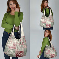 Aloha Hawaii Pastel Christmas Patchwork Grocery Bag Classic Style LT7 - Polynesian Pride