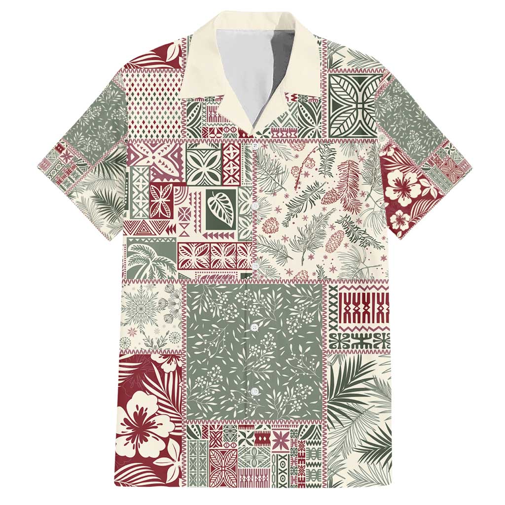 Aloha Hawaii Pastel Christmas Patchwork Hawaiian Shirt Classic Style LT7 Pastel Green - Polynesian Pride